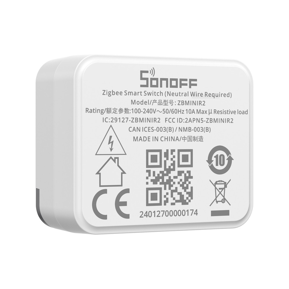 2PCS SONOFF External Zigbee 3.0 Smart Switch 2 Way Control Neutral Wire Required