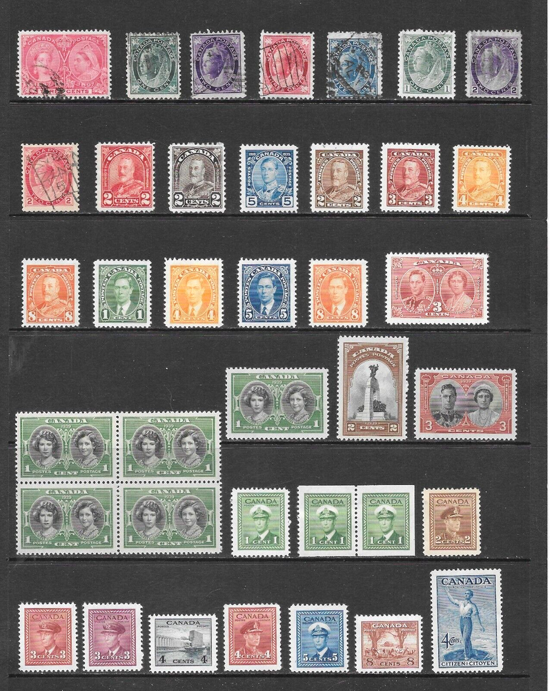 CANADA VARIOUS MINT/USED ISSUES 1897 to 1947