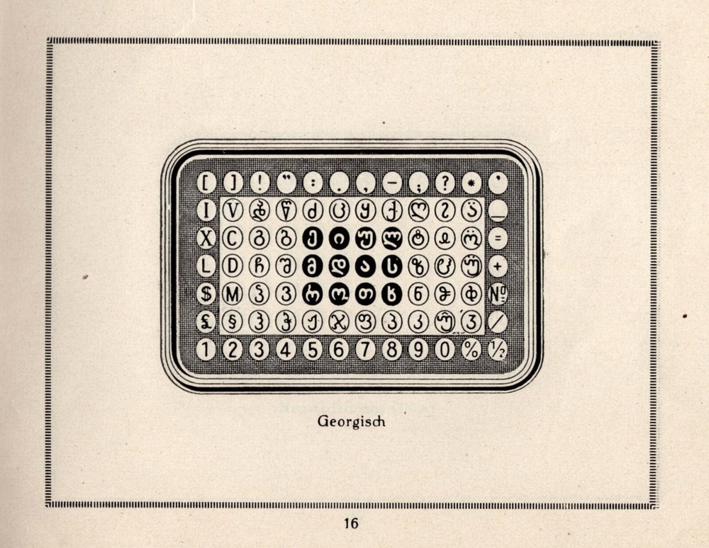 Repro Mignon Typewriter Typeface / Language /Keyboard Trade Catalog Vtg Antique
