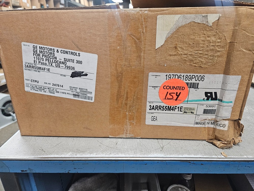 G.E. 3ARR55M4F1E COMPRESSOR START RELAY NOMINAL HP 1/5- 1/4