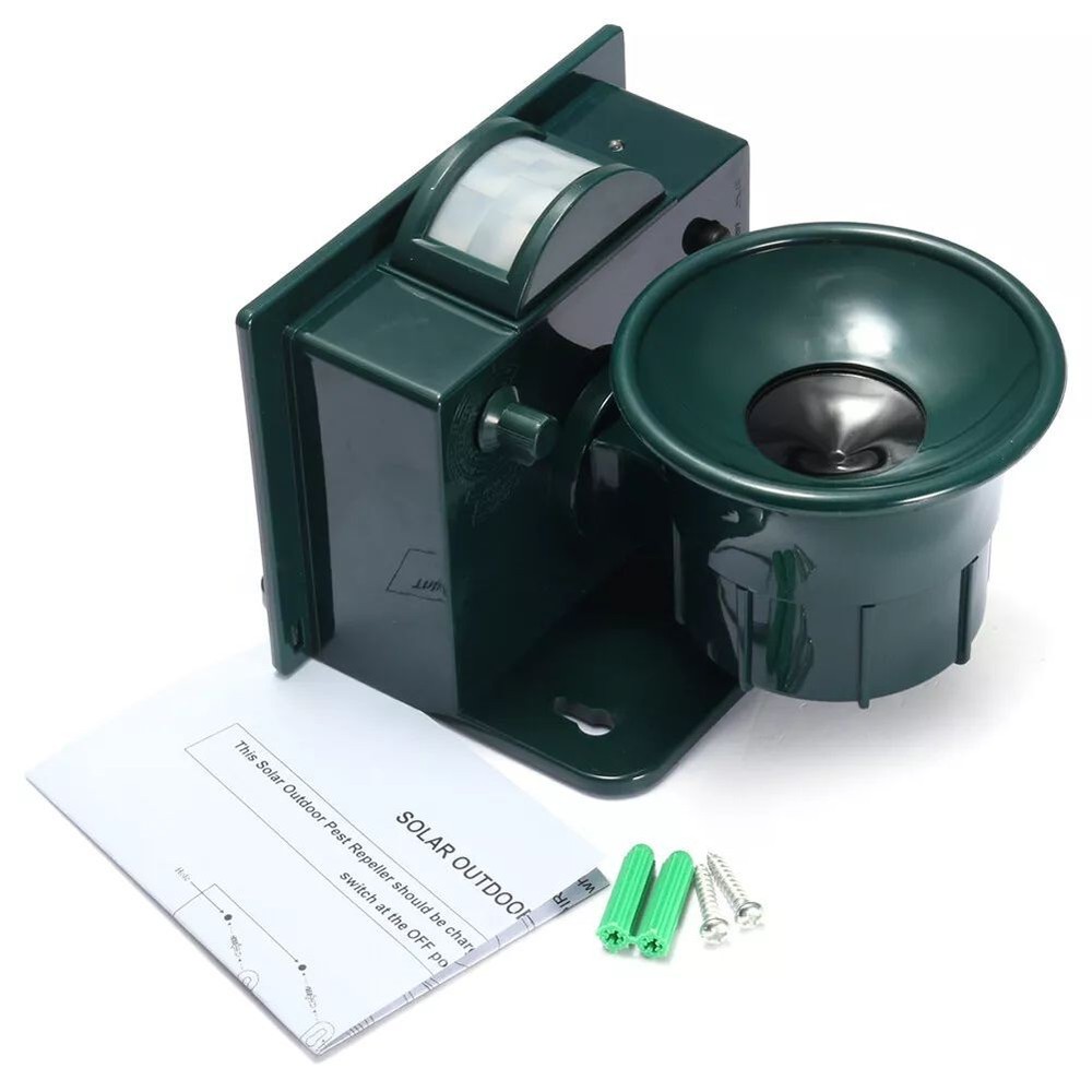 Solar Ultrasonic Bird Repellers Pest Control Scarer Deterrent Fox Motion Sensor