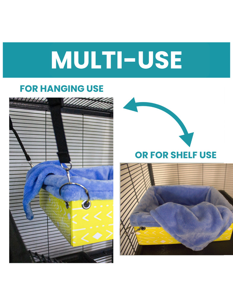 Ferret Box Bed Hammock for Hanging or Shelf Use