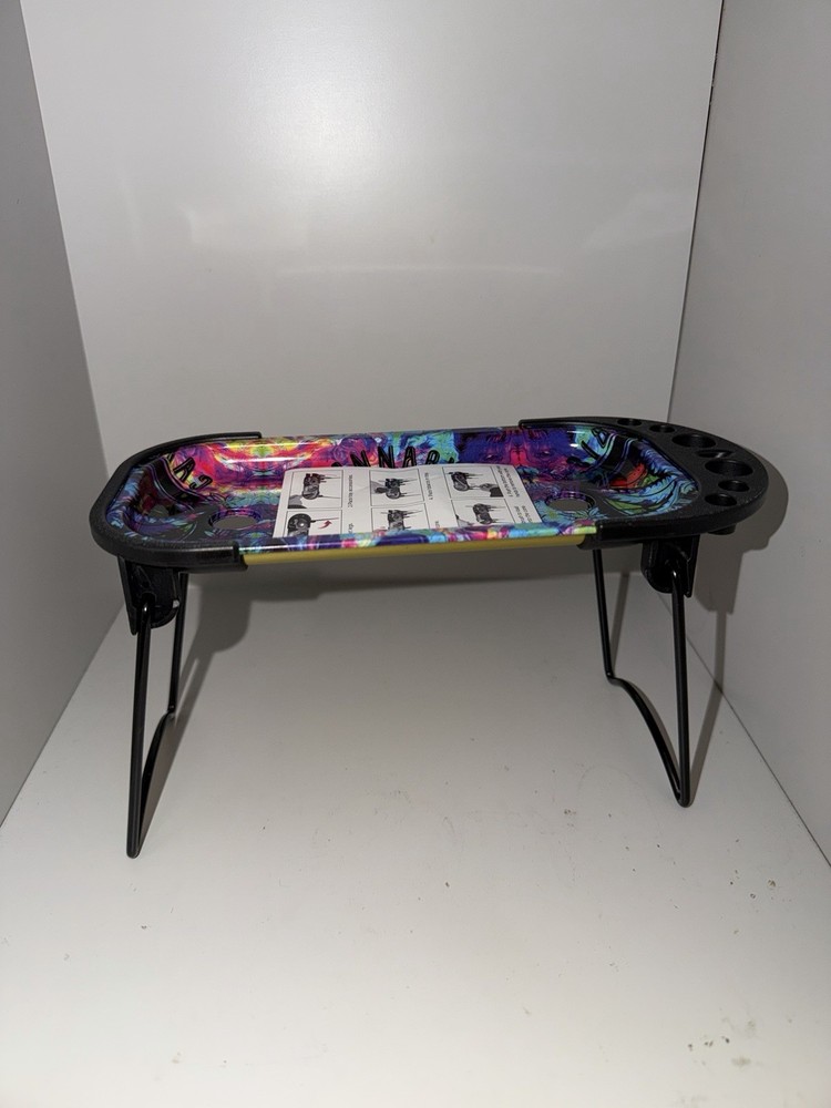 Colorful Foldable Rolling Tray Kit with Accessories and Instructions