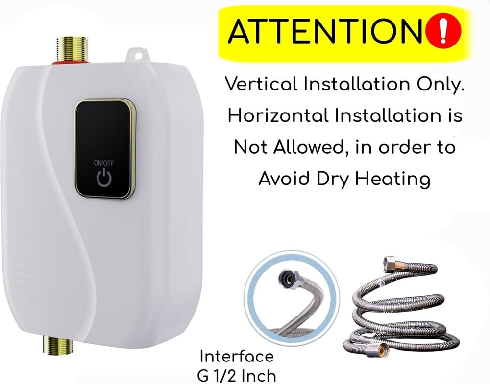 Compact Water Heater Electric Hot Water Heater Under Sink Mini - 3000W 110V