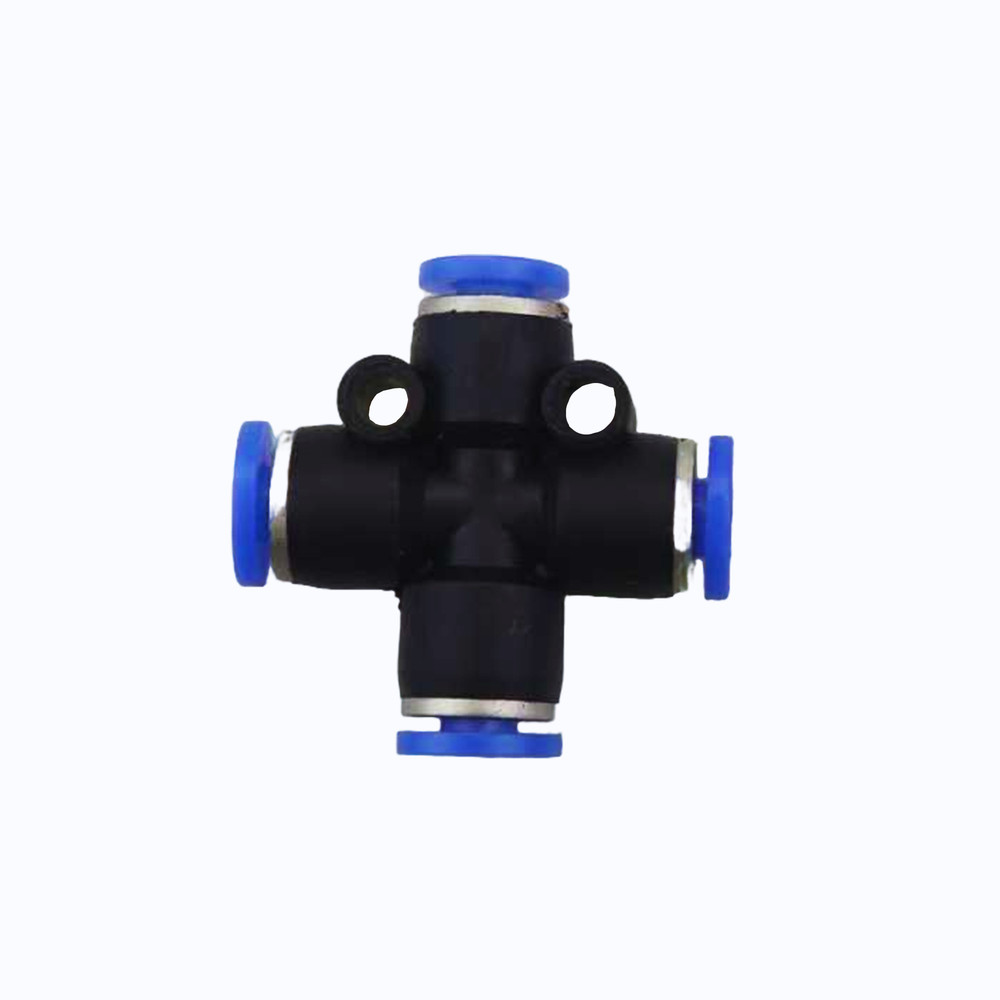 10 PCS Pneumatic Equal Cross: 1/8"(4mm) Push-In Quick-Connect Air Fitting