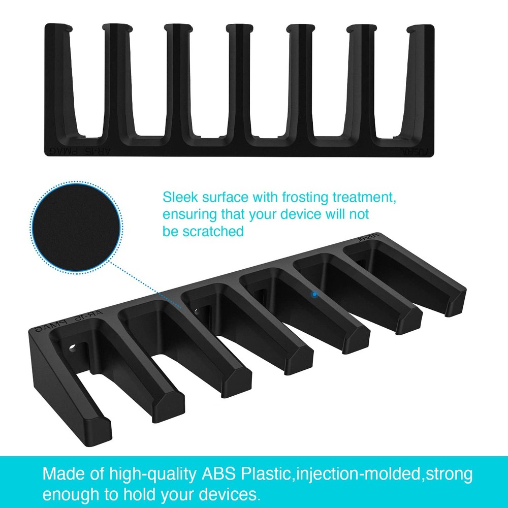 Solid ABS 6X Standard PMAG Wall Mount, Mag Holder, Home Magazine Storage Rack...