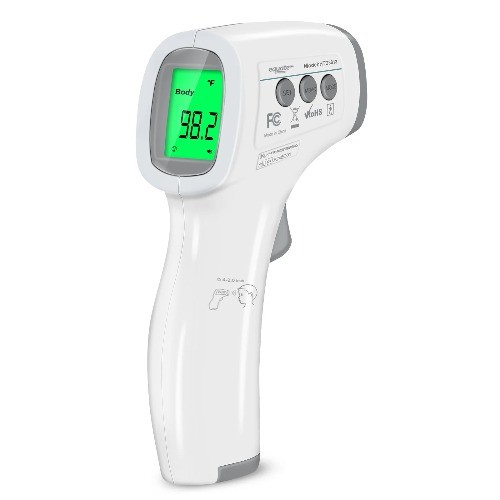 Equate Infrared No Touch Forehead Body Thermometer,1-second, 3-color backlight