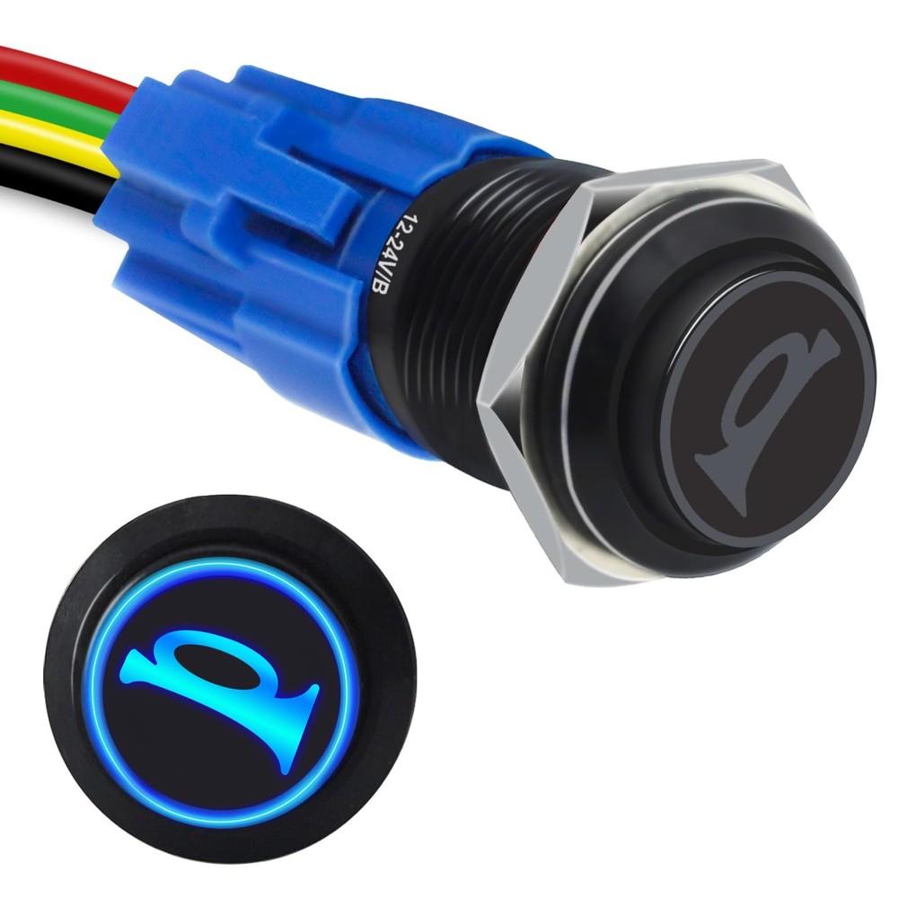 Horn Button, Momentary Push Button Switch, Horn Switch for Car Modification,