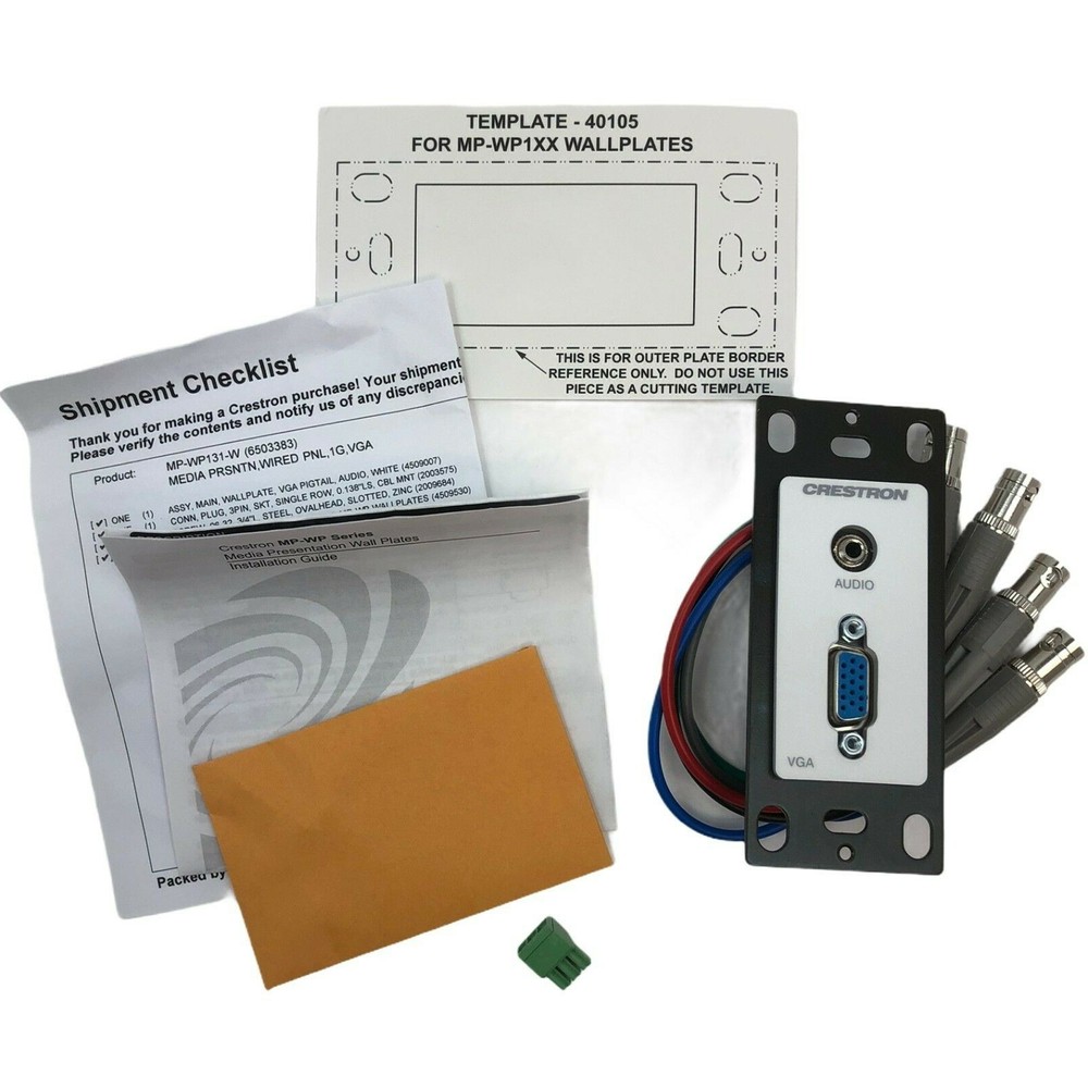 New Crestron MP-WP131-W Media Presentation Wall Plate