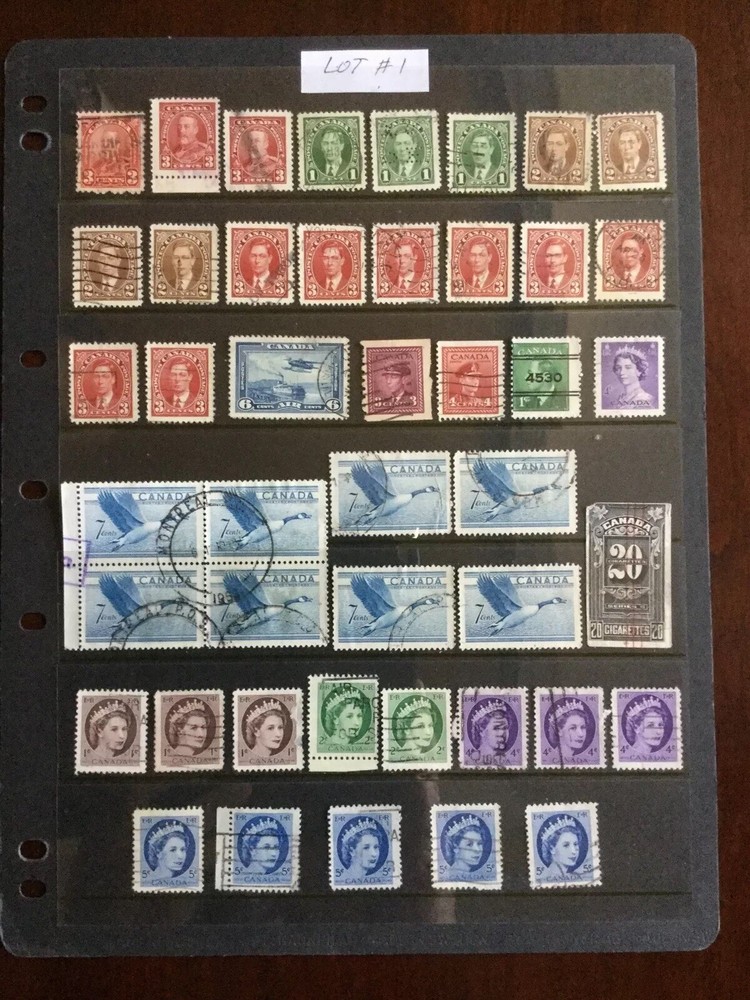 CANADA OLD STAMPS EARLY ISSUE - USED - LOT #1
