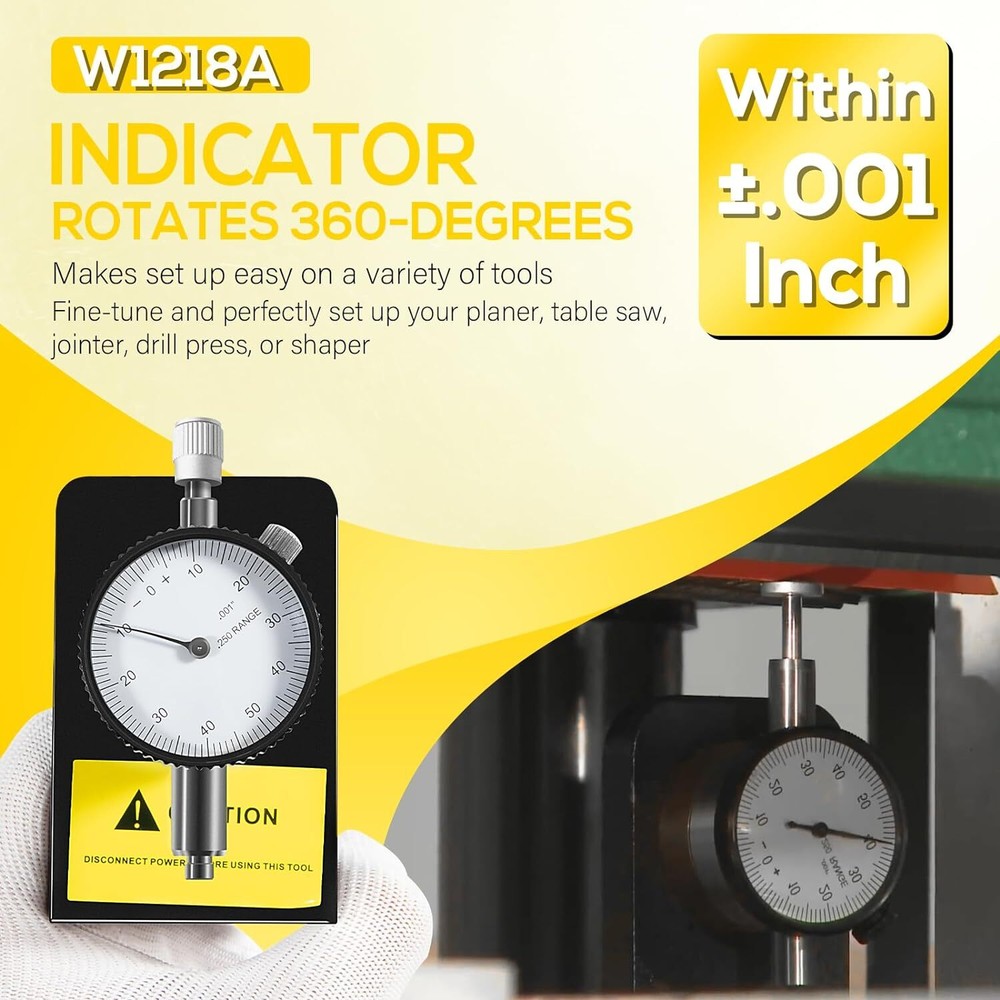 W1218A Dial Indicator 360 Degree Durable Powerful Magnetic Rotacator for Planers
