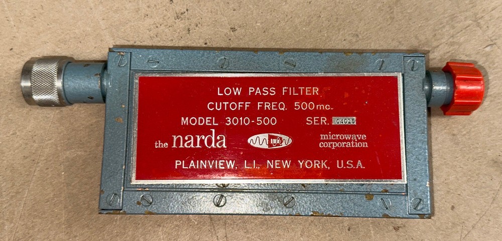 Narda 3010-500 Low Pass Filter Cutoff Frequency 500MC
