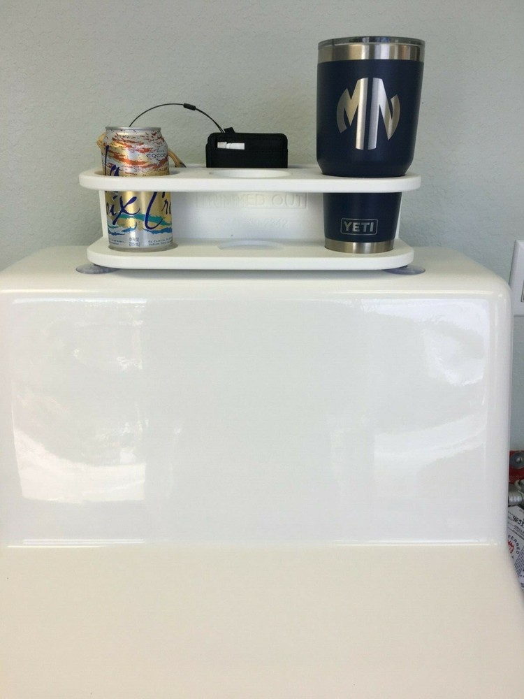 Boat Marine Cup Holder Cupholder & Storage Box White Starboard