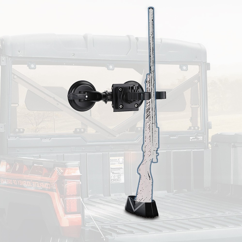 Adjustable Gun Mount with Enclosed Suction Cup for Tractor Cab UTV Windshield