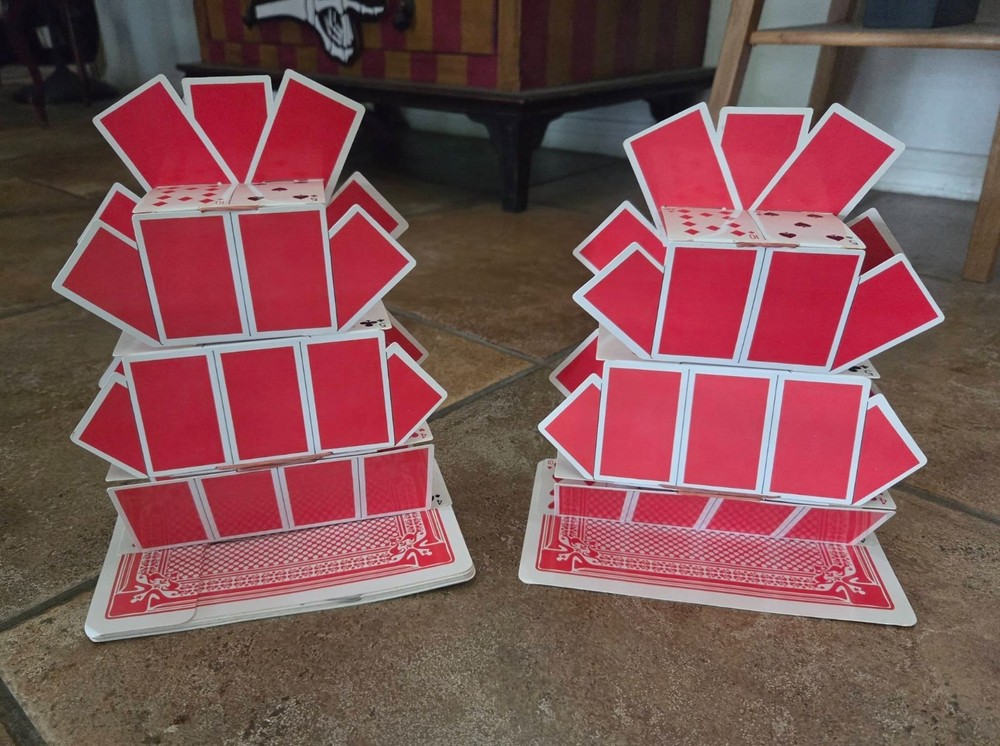 2 Appearing Card Castles Magic Mentalism Tricks