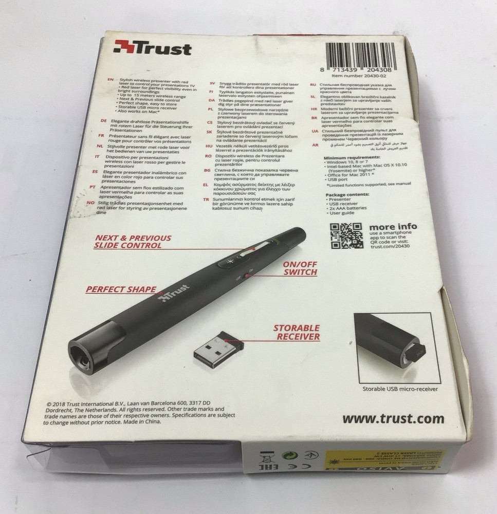 Power point MAC Presentation Remote Wireless USB PPT Presenter Laser Pointer