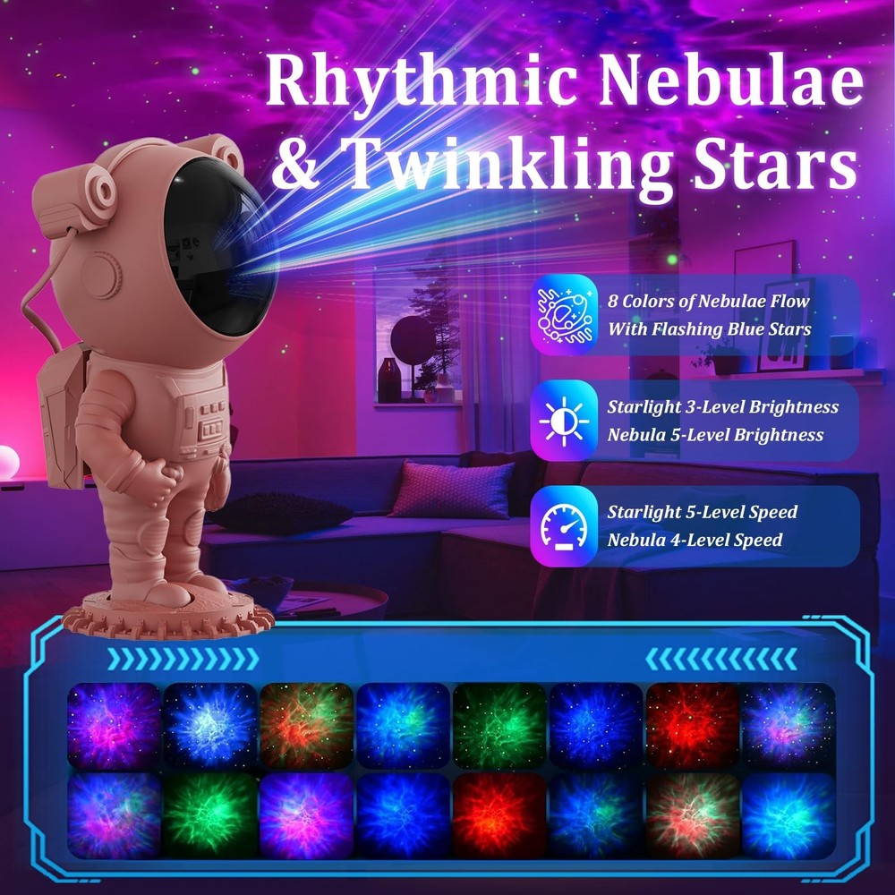 Astronaut Galaxy Light Projector for Bedroom - Space Light Projector for ceil...