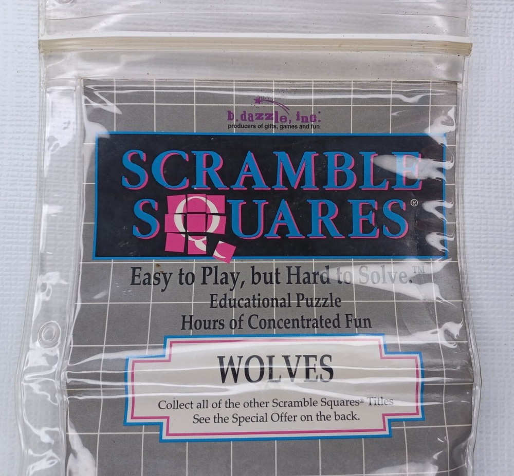 Scramble Squares Wolves Puzzle 9 Square Pieces
