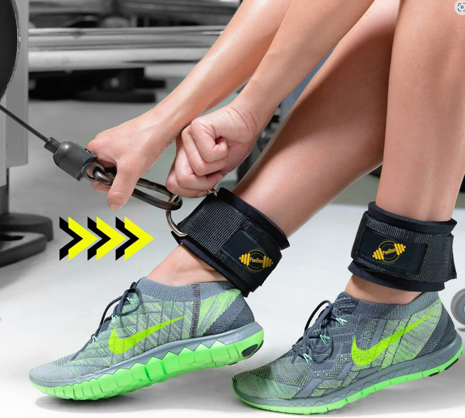 Ankle / Wrist padded Straps for Cable Machine Attachments, pair