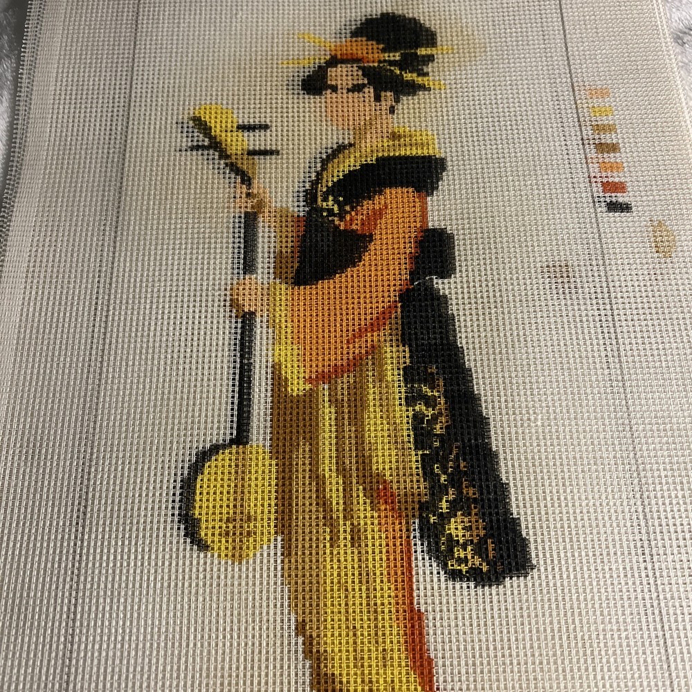 needlepoint canvas handpainted