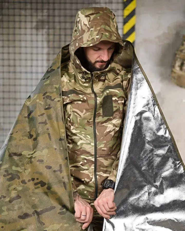 Anti-thermal imaging blanket Model Multi 3, protective cape drones multicam💙💛