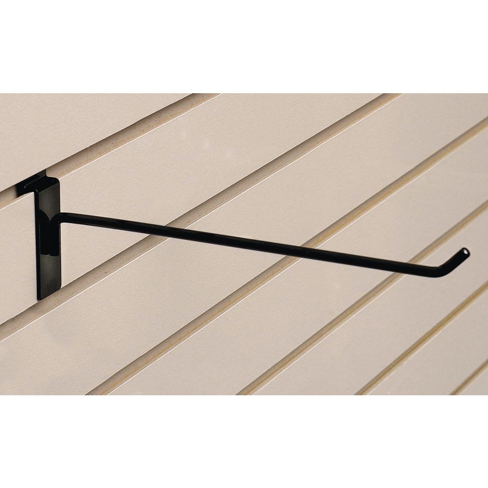 10" Black Slatwall Hook