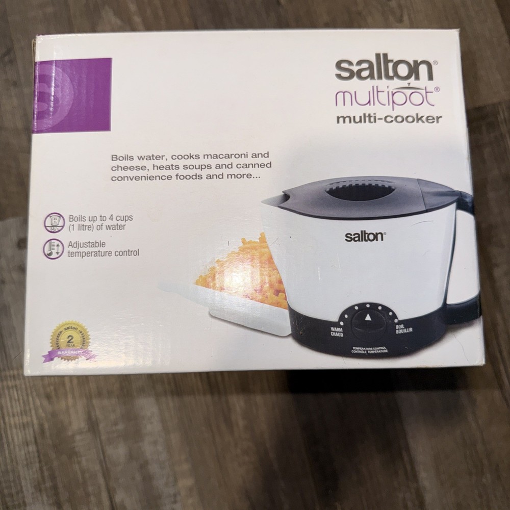 Salton MP1206 Multi Pot Electric Cooker White Boils up to 4 Cups of Water