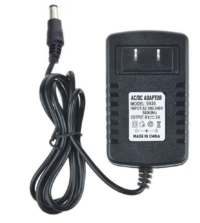 9V 3A AC/DC Adapter Replacement Power Supply for Home Electronics with 5.5x2.1mm
