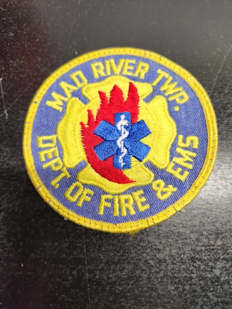 Vintage Mad River Township Ohio Fire Department Patch