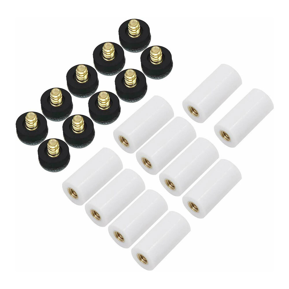 10pack Soft Grey Cue Tips Billiard Replacement Screw-On Tips Pool Cue Stick 13mm