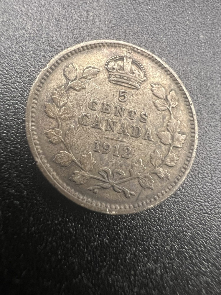 1912 Canada 5 Cents Silver