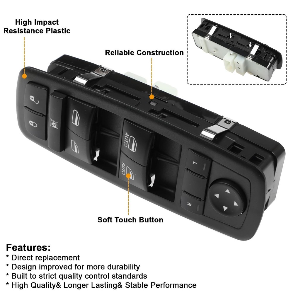 Left Driver Side Master Power Control Window Switch for Dodge Durango Jeep Gr...