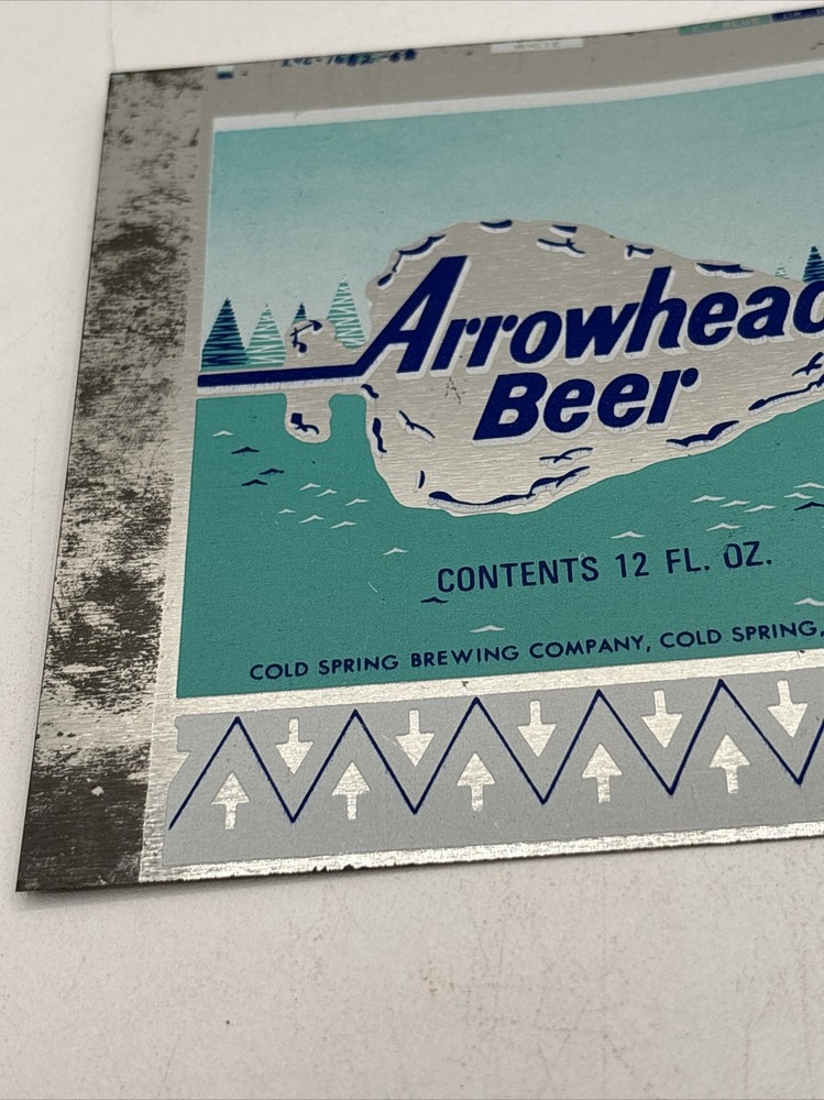 Unrolled Beer Can Arrowhead Cold Spring Brewing Minnesota