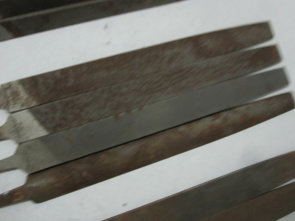 11pc Assorted Vintage Rasp Set Triangle Flat Smooth Round