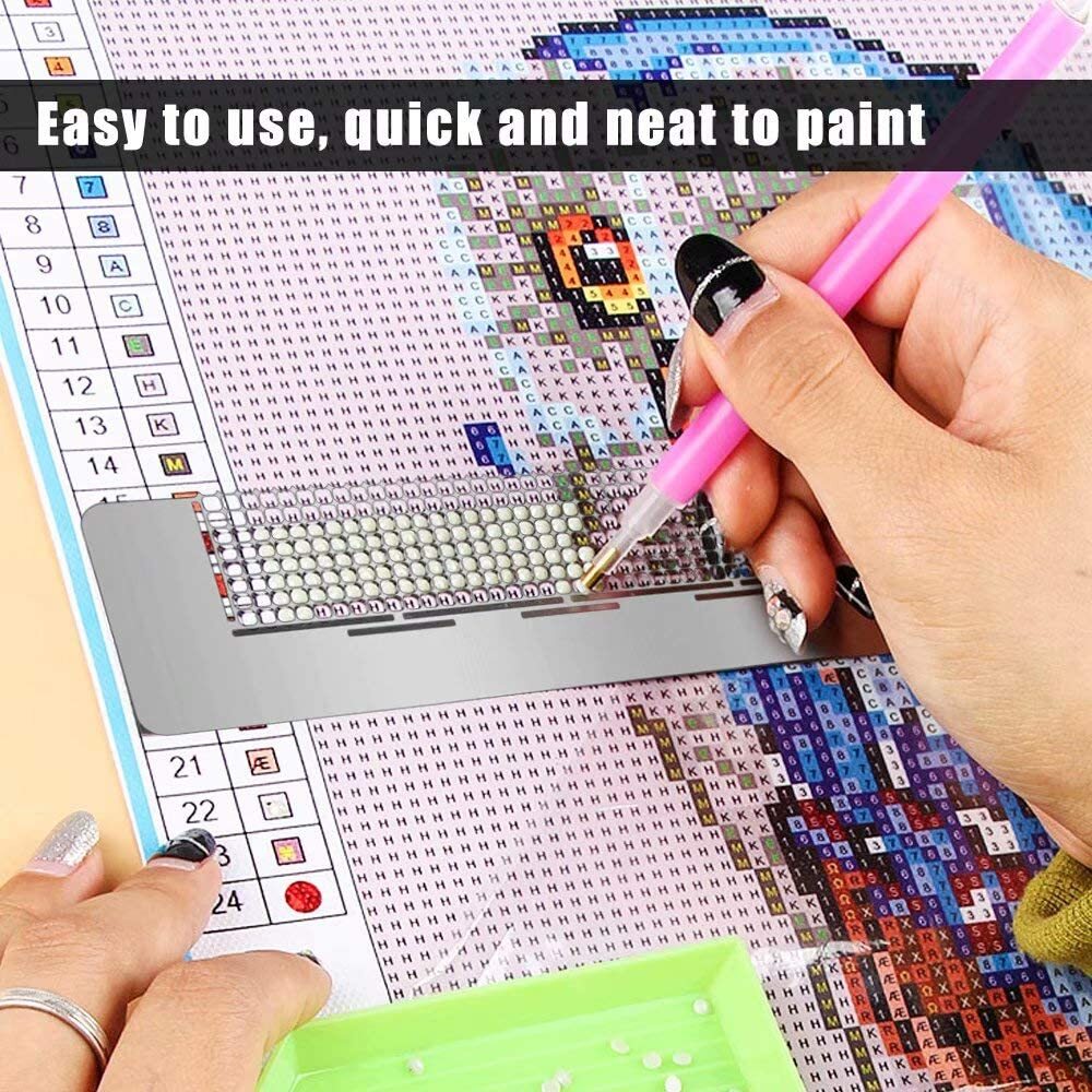 5pcs/set Drawing Ruler 5D Diamond Painting Tools Steel Dotting Drilling Tools