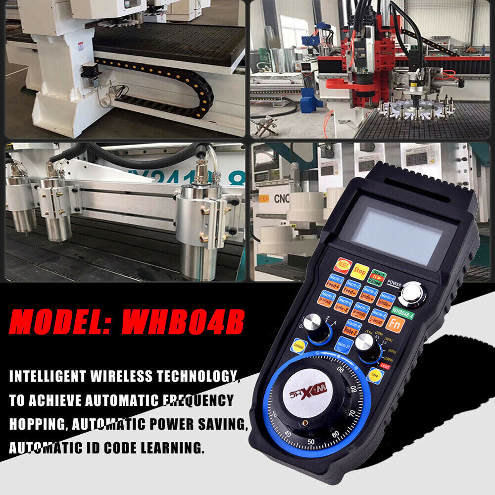 WHB04B MACH3 Controller Kit 3/4/6 Axis MPG USB Wireless Handwheel +Ethernet Card