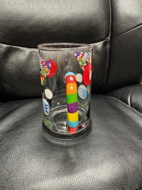 De-Lite Colorful Billiards Glass Cup