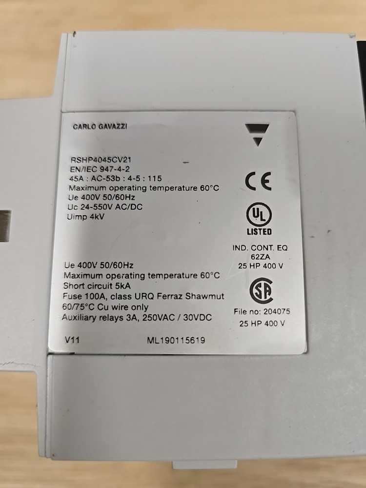 Carlo Gavazzi RSHP4845CV21 softstarter, motor Controller