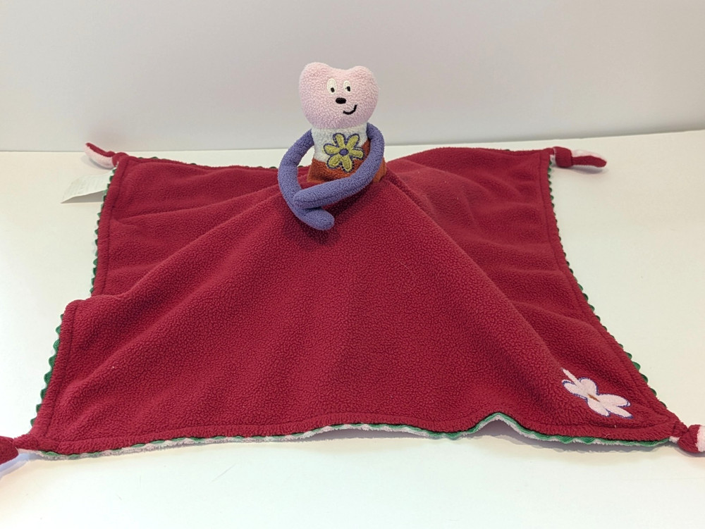 Mamas & Papas Red Pink Security Blanket Reversible