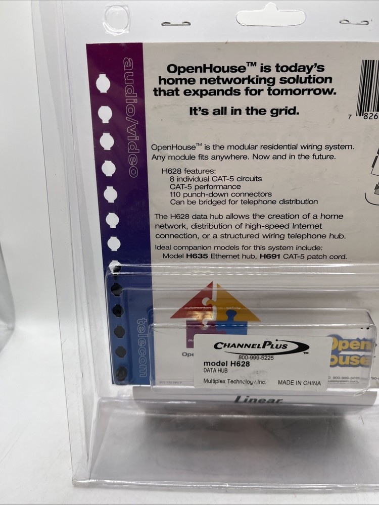 New Open House Telecom Data Termination Hub Module H628 ChannelPlus CAT-5 Netw.