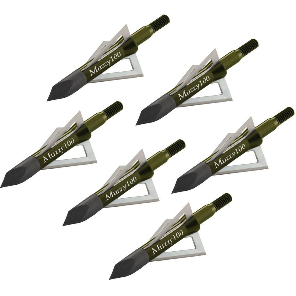 Muzzy 3-Blade Screw-In Broadhead 6-Pack - 100 Grain