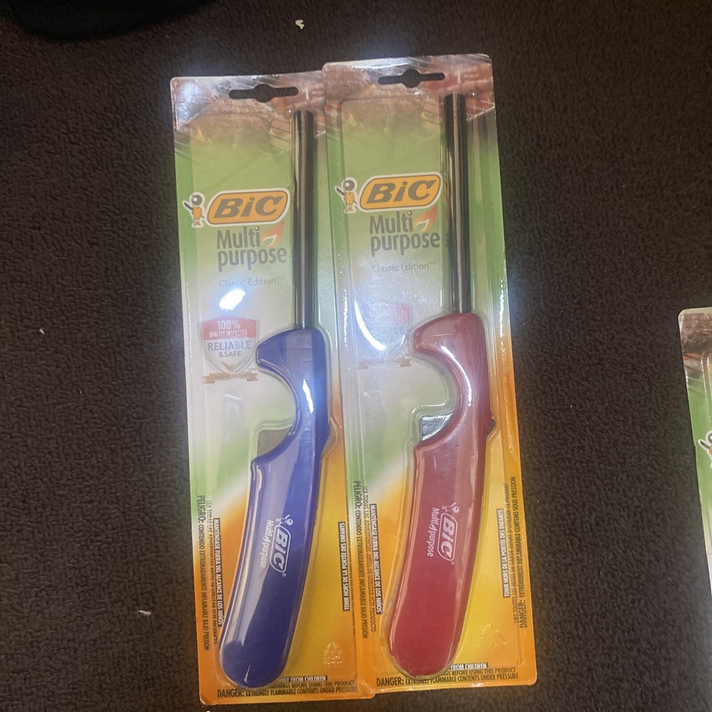 (2) BIC 1-Pack Multi-Purpose Lighter ( Red And Blue Colors )