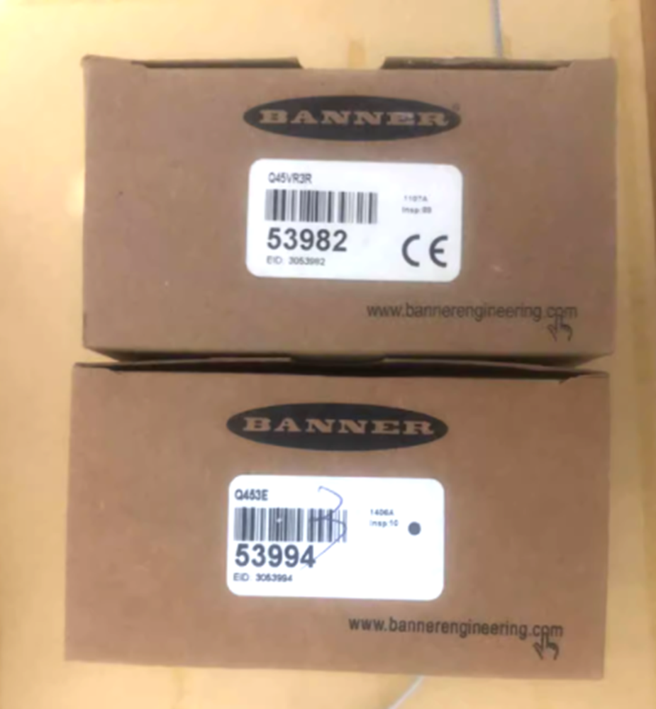 NEW Banner Q45VR3R+Q453E Rugged Rectangle Sensor