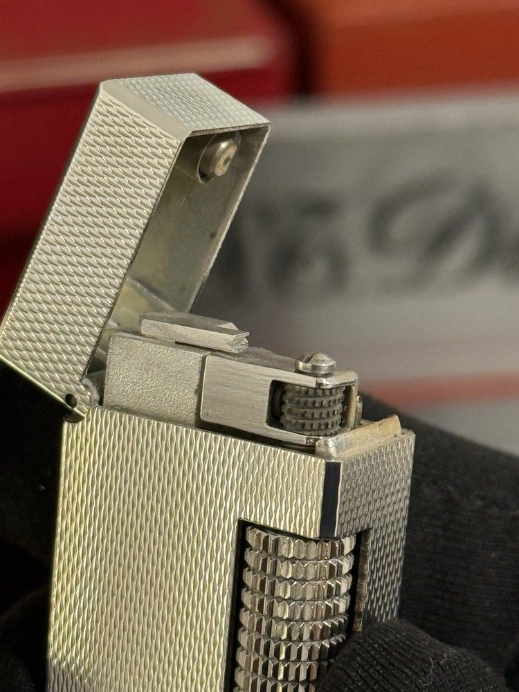 Vintage Dunhill Rollagas Silver Plated Lighter Boxed