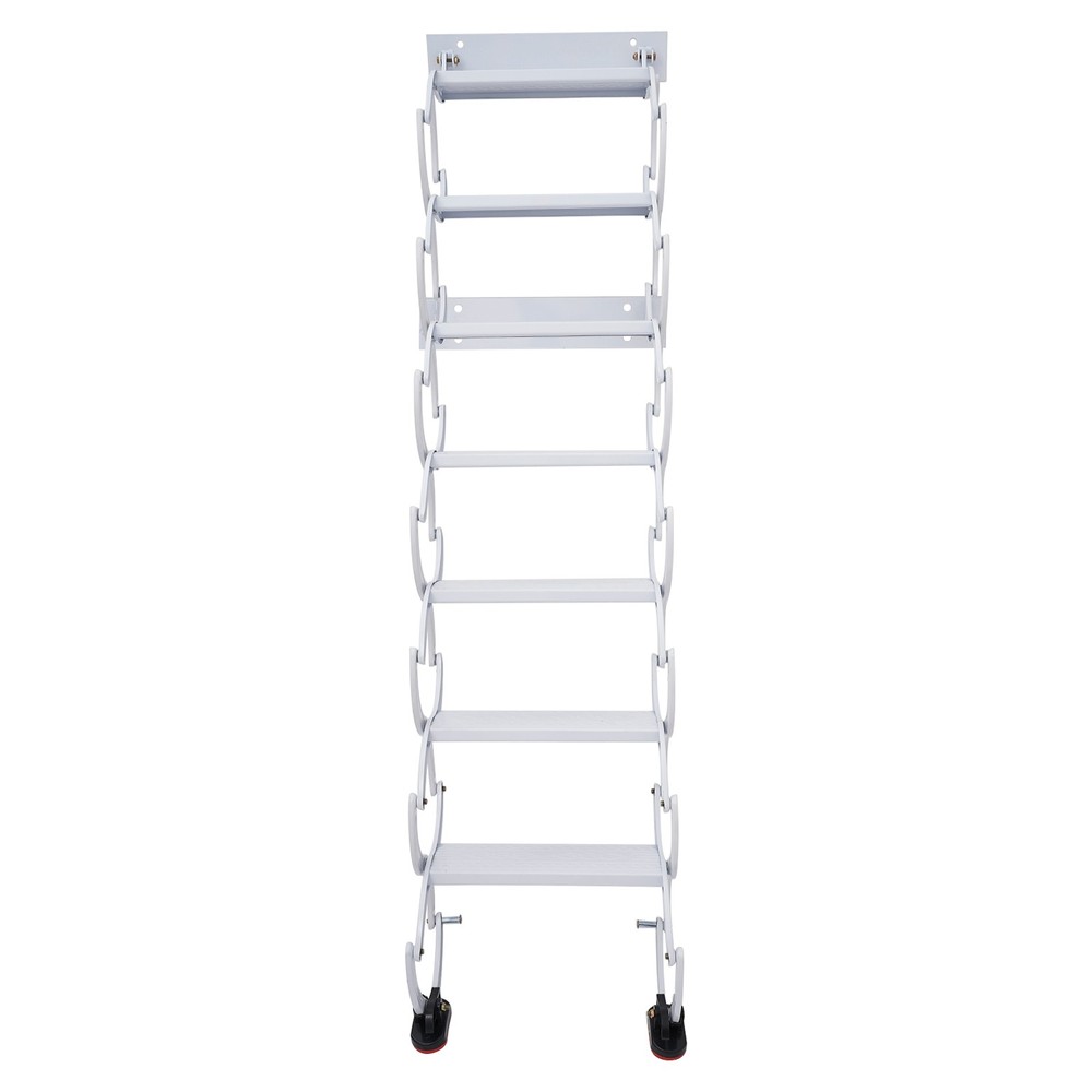 7 Steps Wall Mounted Retractable Ladder Pull Down Telescoping Step Ladders Attic