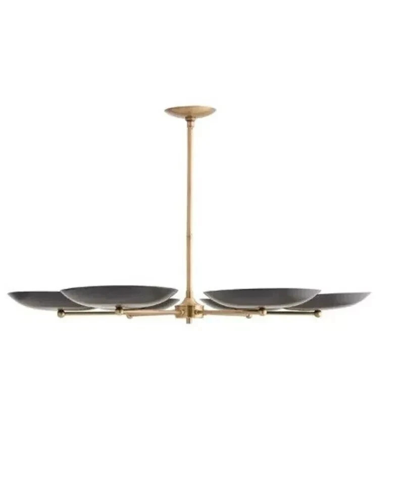 6 Light Dome Griffith Linear Chandelier, Handmade Ceiling Chandelier lighting