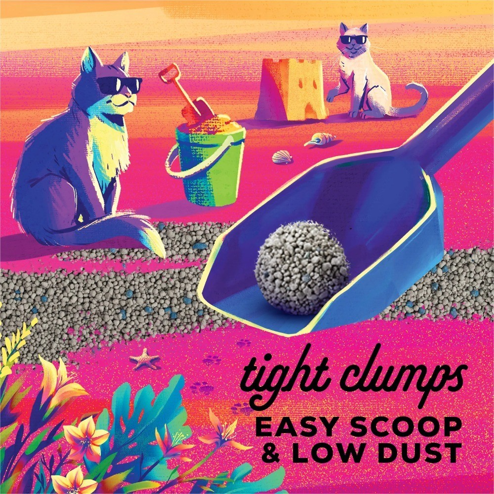 Clumping Cat Litter Multi Cat Bahama Sunset Scented Odor Control Formula 20 lb