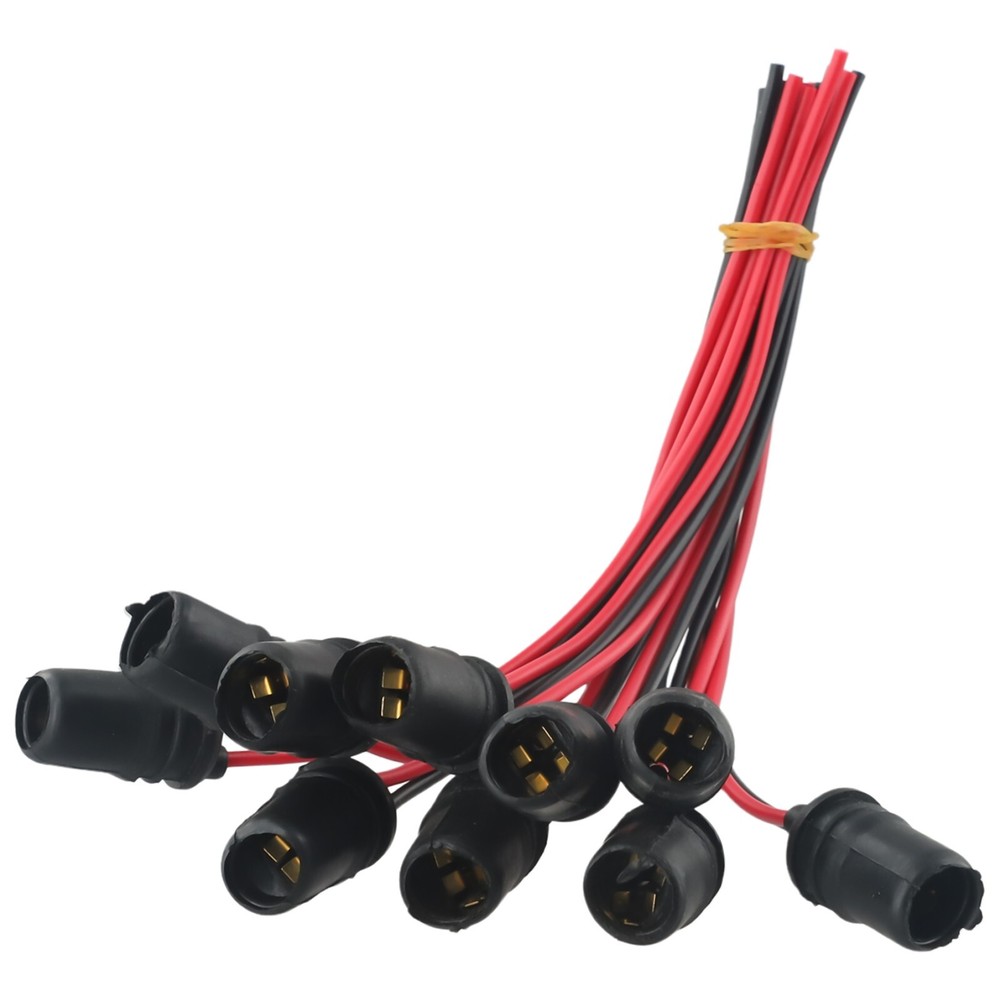 F-Type Rubber Car Auto Light Bulb Round Socket Lamp Holder Base Connector