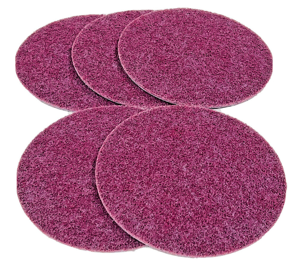 (5) 3M Scotch Brite Light Grinding Blending Disc Hook & Loop 7" Coarse Grit