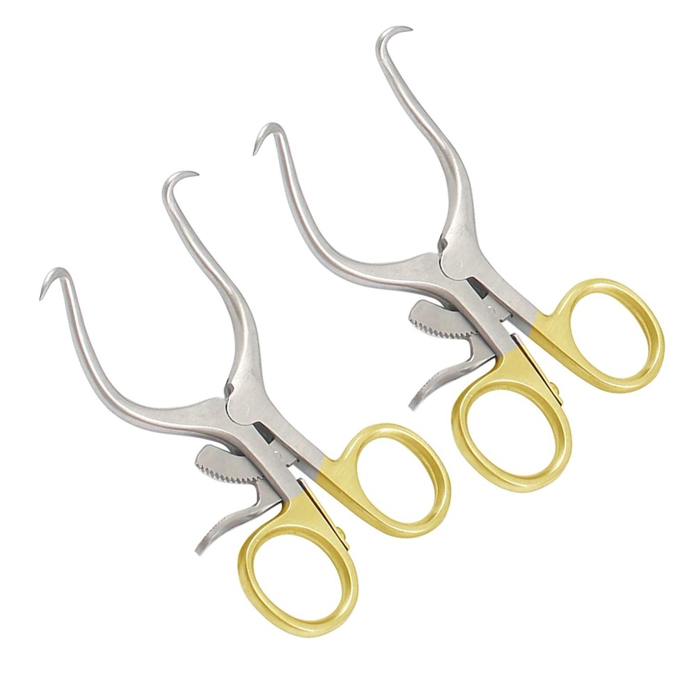 2 Pcs Gelpi Retractors 3.5" Sharp Points Surgical Veterinary Gold Handle